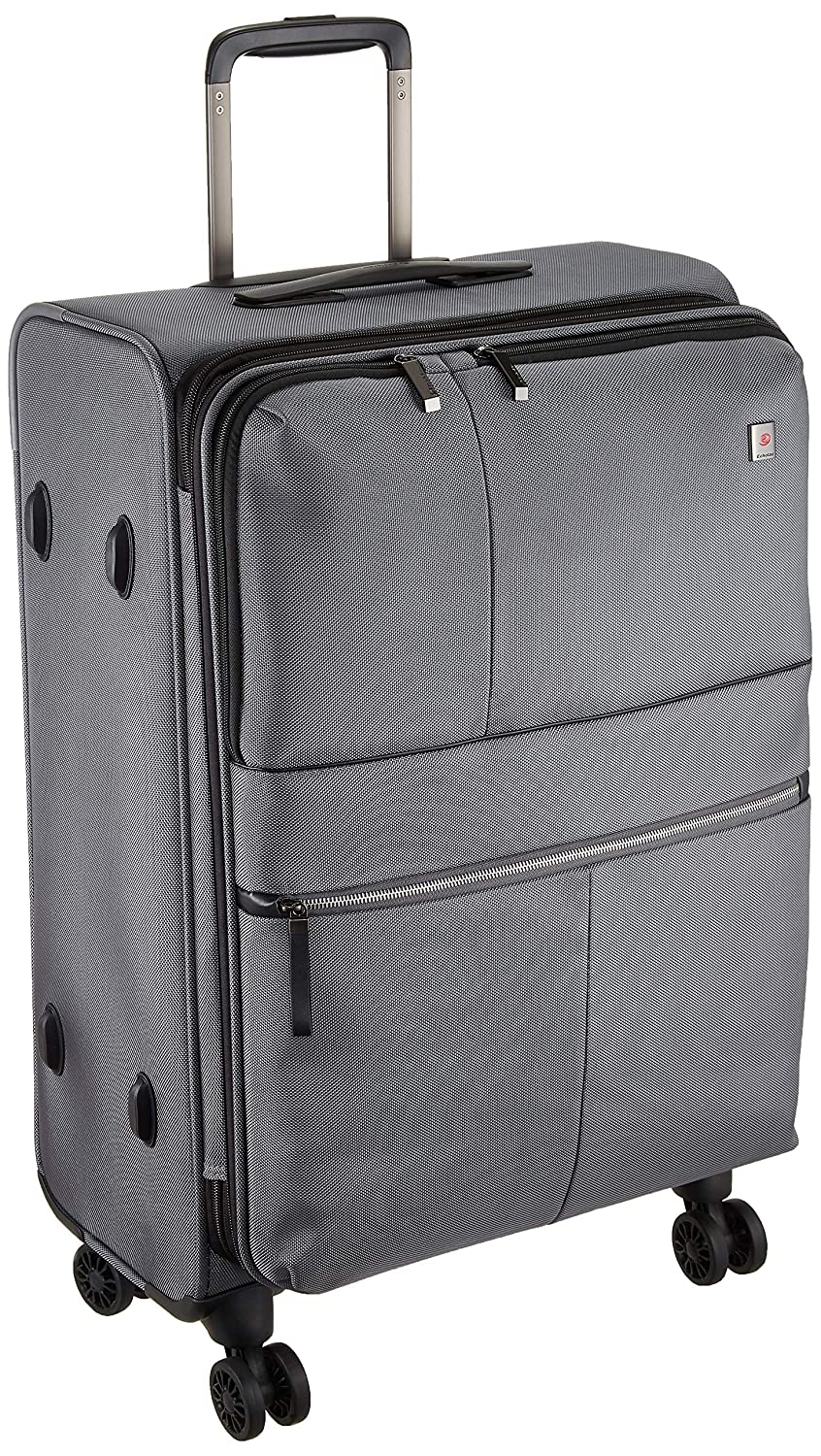 Echolac Relaxation Large Grey Soft Sided Check-In Suitcase Trolley 68cm (CT714A) Echolac New
